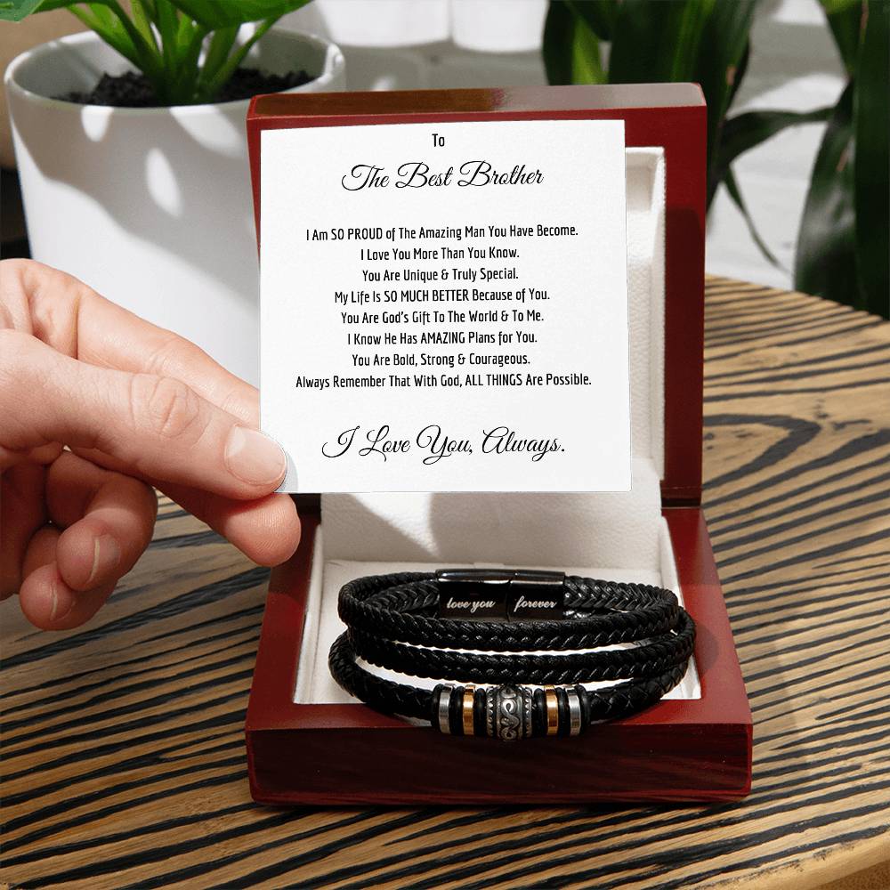 Best Brother - Men's Leather Bracelet