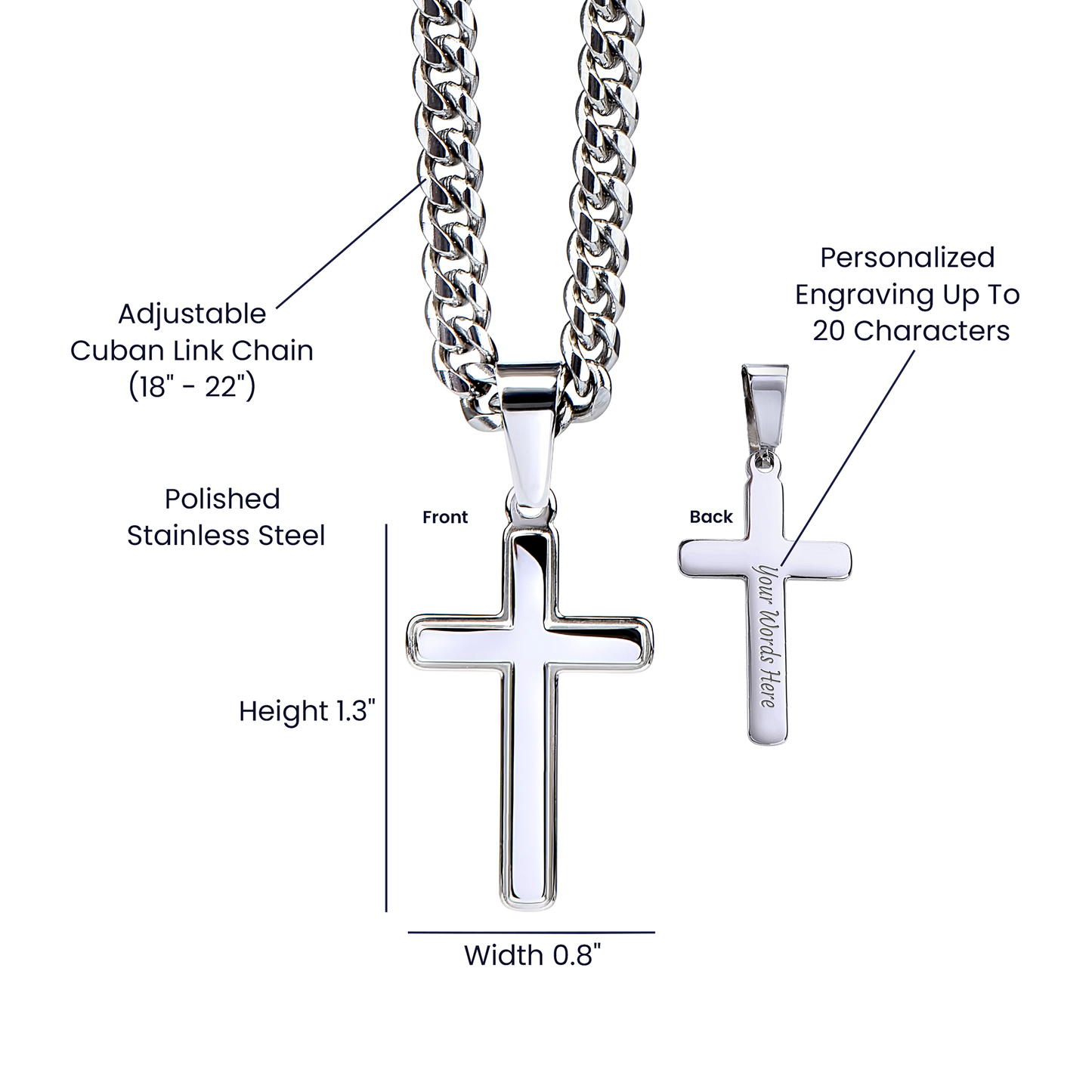 To Our Son Necklace Philippians 4:13 - Love Mom & Dad